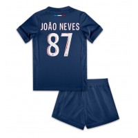 Dječji Nogometni Dres Paris Saint-Germain Joao Neves #87 Domaci 2024-25 Kratak Rukav (+ Kratke hlače)